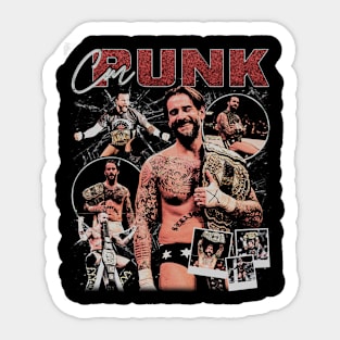 CM Punk Vintage Bootleg Sticker